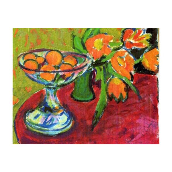 Ernst Ludwig Kirchner. Stillleben mit Orangen und Tulpen, 1909
