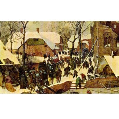 Pieter Bruegel d. Ä, Die Anbetung der Könige im Schnee. 1567