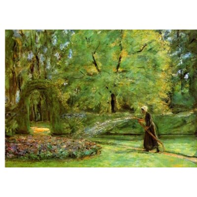 Max Liebermann, Blumensprengen im Wannenseegarten