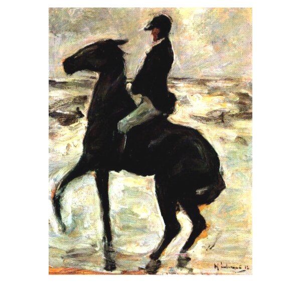 Max Liebermann, Reiter nach links am Strand, 1912