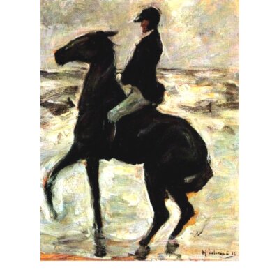Max Liebermann, Reiter nach links am Strand, 1912