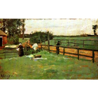 Max Liebermann, Gehöft an der Dorfstraße, 1884