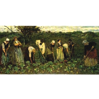 Max Liebermann. Arbeiter im Rübenfelf, 1876