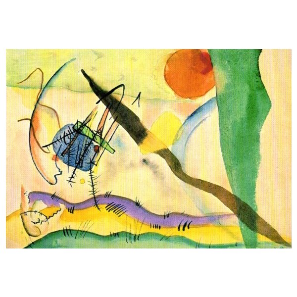 Wassily Kandinsky. Aquarell mit grünen Randzonen, 1914/15