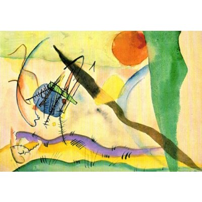 Wassily Kandinsky. Aquarell mit grünen Randzonen, 1914/15