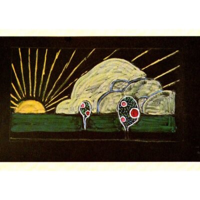Wassily Kandinsky. Stickereientwurf mit Sonne... 1903