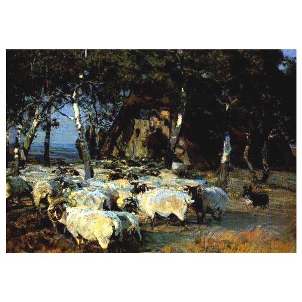 Heinrich von Zügel. Abend in der Lüneburger Heide,1902
