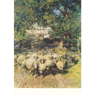 Heinrich von Zügel. Schafherde bei der Ausfahrt...1920/24