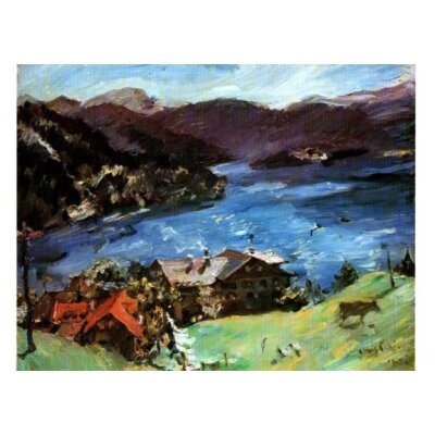 Lovis Corinth. Walchensee, Landschaft mit Kuh, 1921
