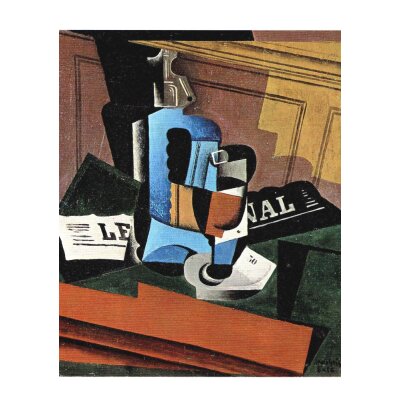 Juan Gris. Siphon, Glas und Zeitung, 1916