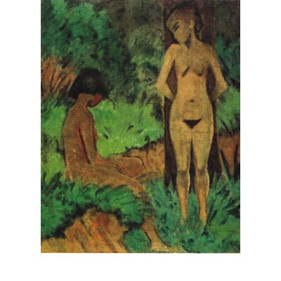 Otto Müller. Badende unter Bäumen, 1912