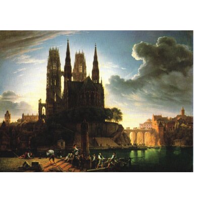 Karl Friedrich Schinkel. Gotischer Dom am Wasser, 1823