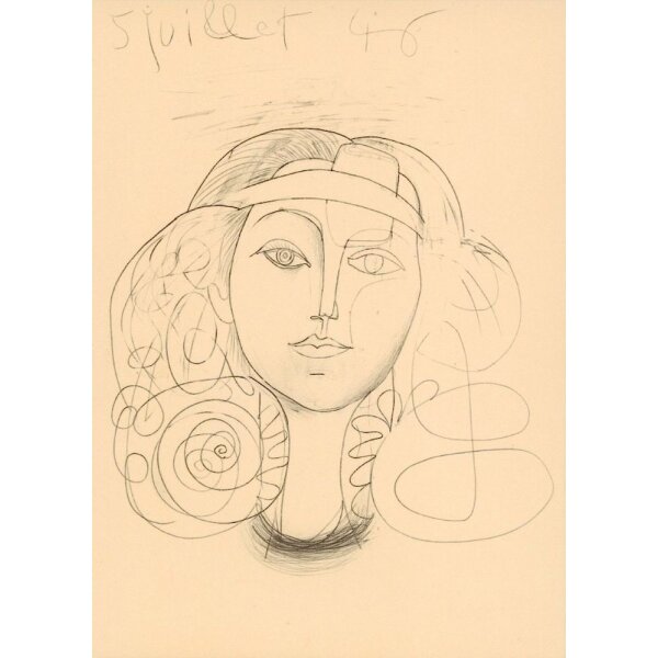 Pablo Picasso. Frauenkopf, 1946