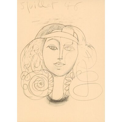 Pablo Picasso. Frauenkopf, 1946