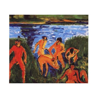 Erich Heckel. Badende im Schilf, 1909