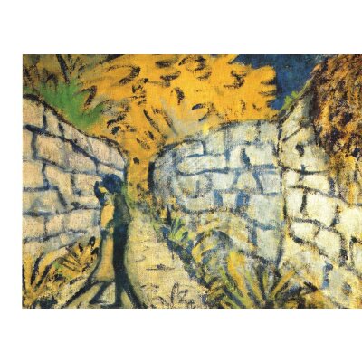 Otto Müller. Liebespaar zwischen Gartenmauern, 1916