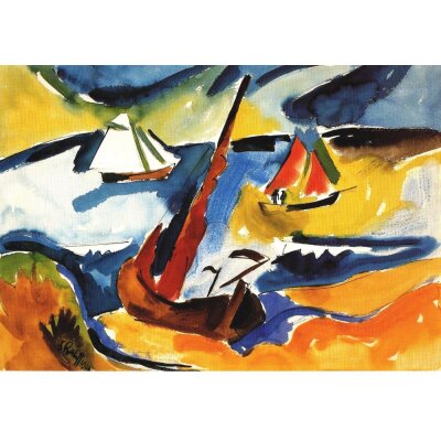 Karl Schmidt-Rottluff. Fischerboote auf der Ostsee, 1922