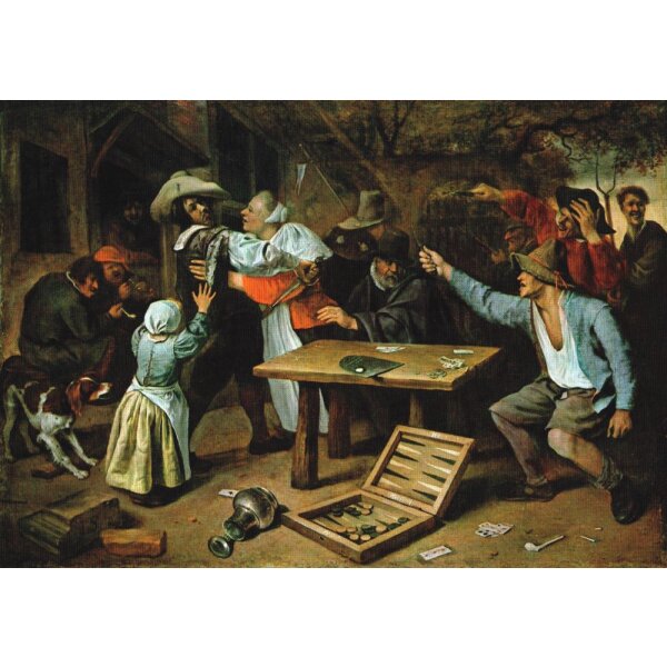 Jan Steen. Der Streit beim Spiel