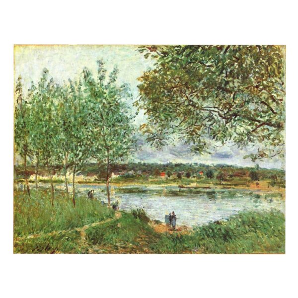 Alfred Sisley. Ser Weg zur alten Fähre in By, 1880