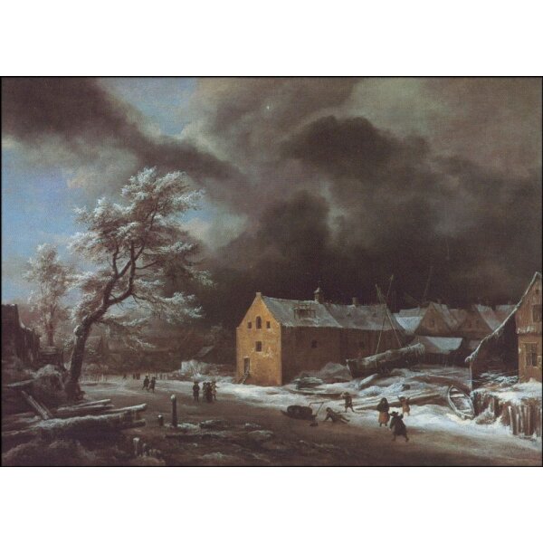 Ruisdael, Jacob Isaacksz Flachlandschaft mit Kirchendorf