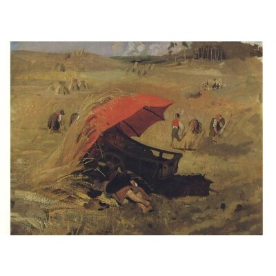 Franz Lenbach. Der rote Schirm, 1860