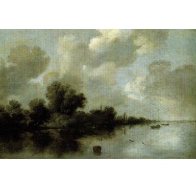 Salomon van Ruysdael. Flussufer, 1632