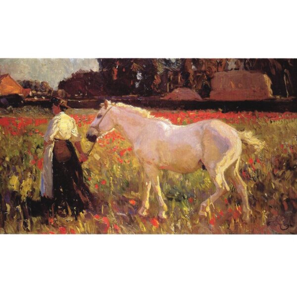 Sir Alfred James Munnings. Das Mohnfeld
