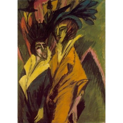 Ernst Ludwig Kirchner. Zwei Frauen auf der Strasse, 1914
