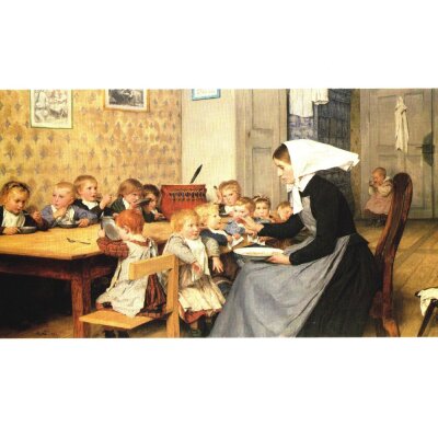 Albert Anker, Die Kinderkrippe, 1890