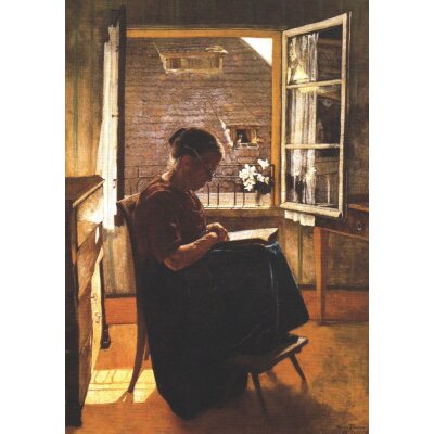 Hans Thoma. Die Mutter des Künstlers im Stübchen, 1871