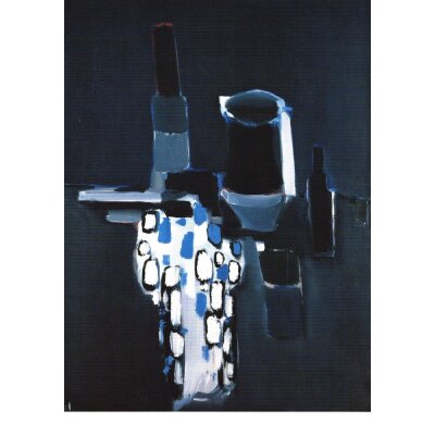 Nicolas Staél. Tischtuch, Töpfe und Flaschen, 1955