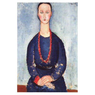 Amedeo Modigliani. Frau mit rotem Halsschmuck, 1919