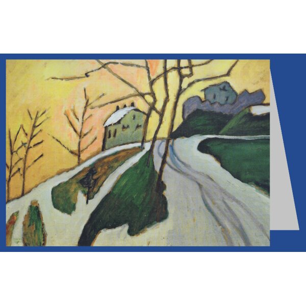 Gabriele Münter. Landstraße im Winter, 1911