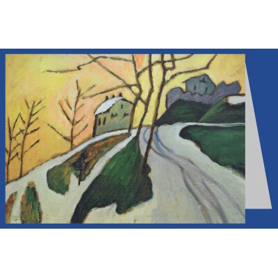 Gabriele Münter. Landstraße im Winter, 1911