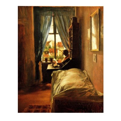 Adolph von Menzel. Schlafzimmer des Künstlers, 1847