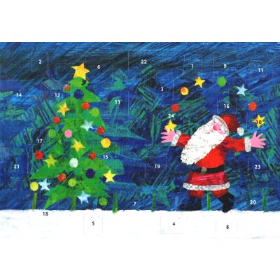 Adventskalender als Doppelkarte im DIN-A6 Format