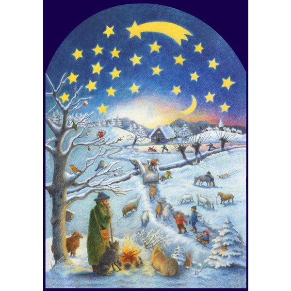 Ute Gerstenmaier. Adventskalender Winterszene