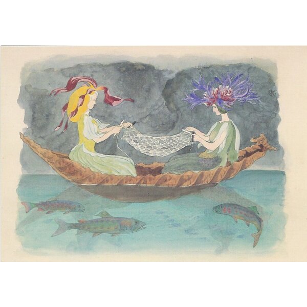 Ernst Kreidolf. Cipripedium und Centaurea, um 1918/19