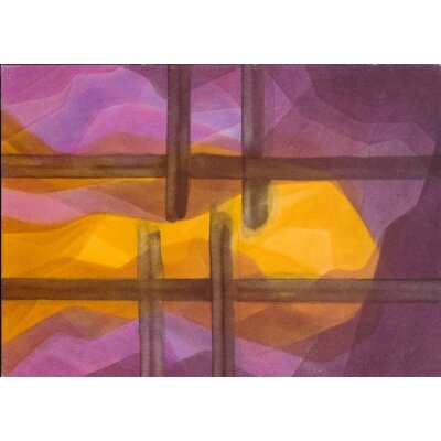 Werner Jaggi. Gelb-Violett-Gestaltung