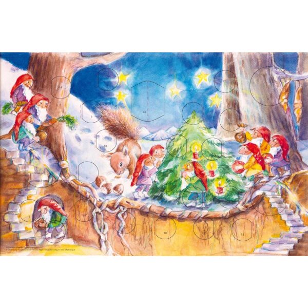 Johanna Schneider. Zwergenweihnacht, 47x31cm