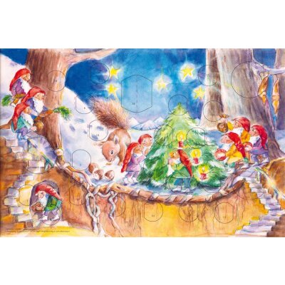 Johanna Schneider. Zwergenweihnacht, 47x31cm