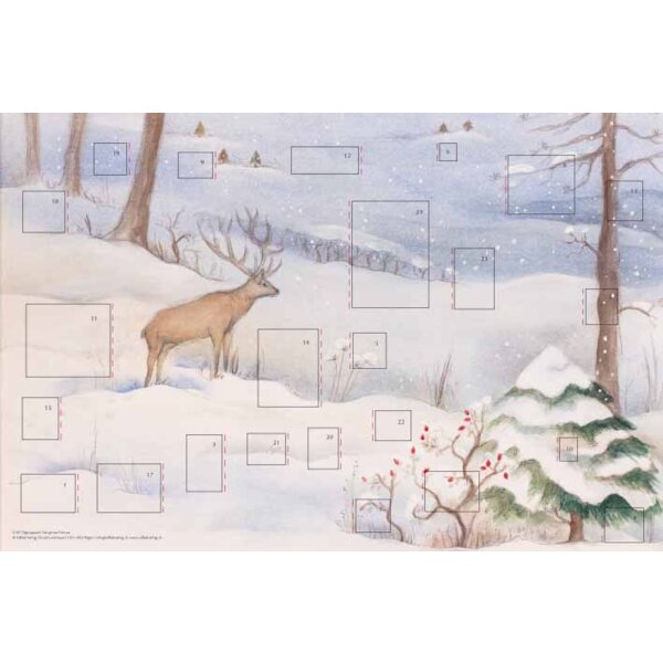 Olga Jappert. Der grosse Schneef, 47x31cm