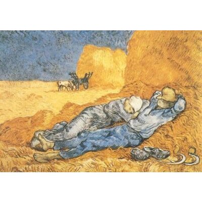Vincent van Gogh. Abends: Ruhepause nach der Arbeit, 1890