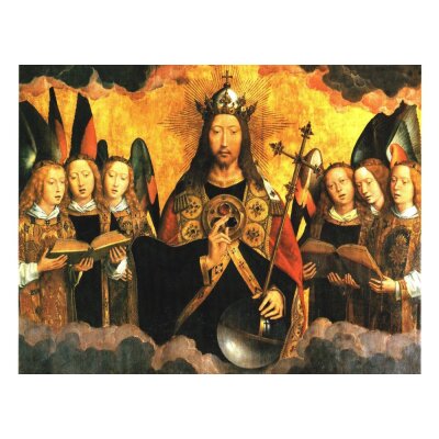 Hans Memling. Christus umgeben von singenden Engeln