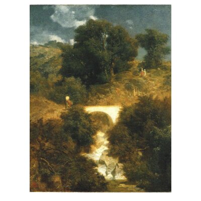 Arnold Böcklin. Römische Landschaft mit Brücke, 1863