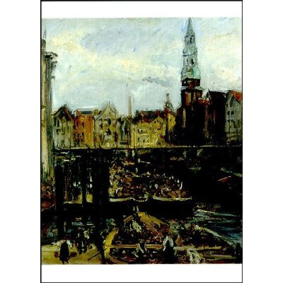Max Slevogt. Fleet am Hofenmarkt in Hamburg, 1905