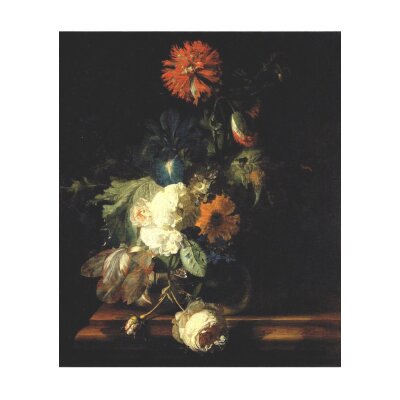 Jan van Huysum. Blumenstrauss mit Schmetterling, 1724