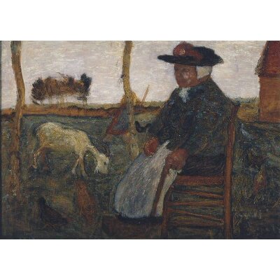 Paula Modersohn-Becker. Alte Bäuerin mit Ziege, 1902