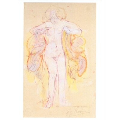 Auguste Rodin. Stehender weiblicher Akt mit Schleier