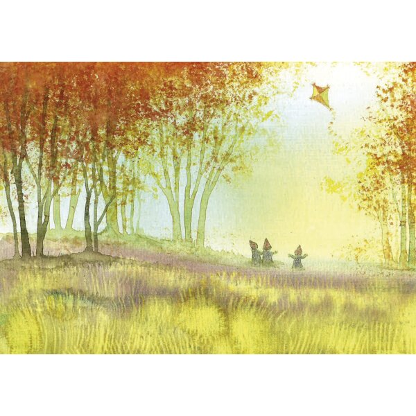 Anne Hunold. Wichtel mit Drachen in der Heide